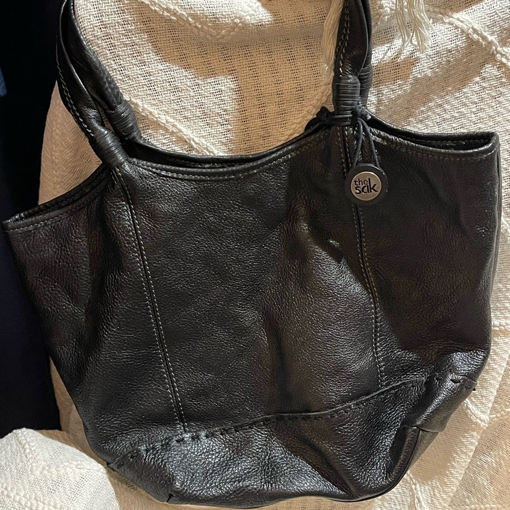 The Sak Black Leather Tote